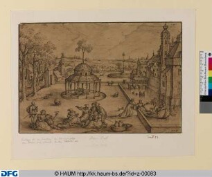 Monatsdarstellung Mai: Landschaft mit musizierender Gesellschaft