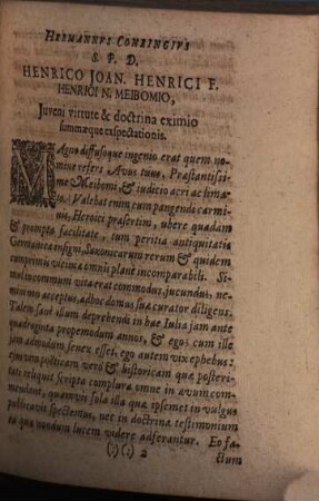 V. Cl. Henrici Meibomii Poetae & Historici Opvscvla Historica Varia Res Germanicas concernentia