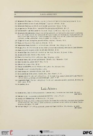 Lack- Arbeiten (Nr. 344-378)