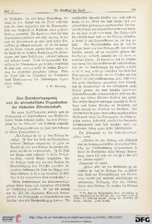 2: Das Kunstverlagsgesetz und die wirtschaftliche Organisation der bildenden Künstlerschaft