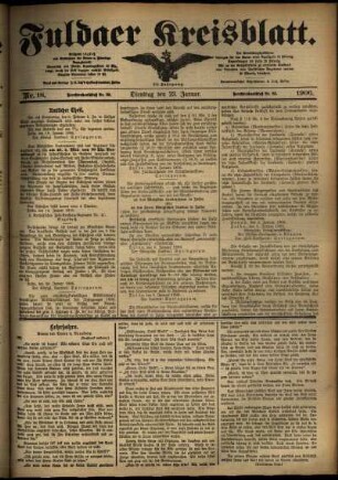 Ausgabe vom Dienstag, den 23. Januar 1906.