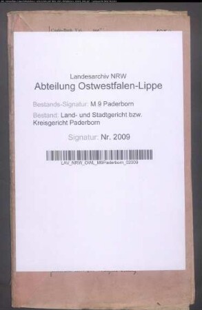 Erblasser: Finke, Angela Maria, geb. Eiffels; Ehepartner: Finke, Friedrich: