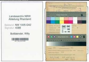 Entnazifizierung Willy Bottlaender , geb. 28.04.1906 (Angestellter)