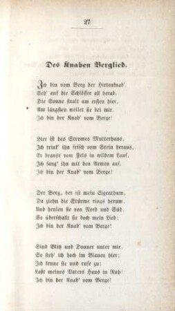 Des Knaben Berglied.
