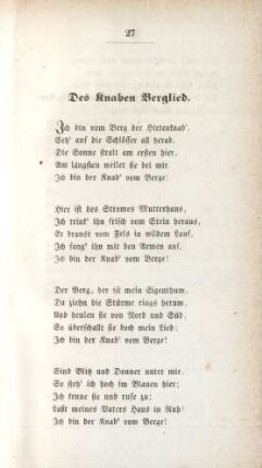 Des Knaben Berglied.