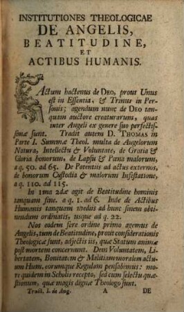 De angelis, beatitudine et actibus humanis : Tractatus II de angelis beatitudine et actibus humanis