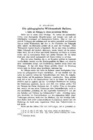 Sailer als Pädagog in seinem persönlichen Wirken : [Die pädagogische Wirksamkeit Sailers]