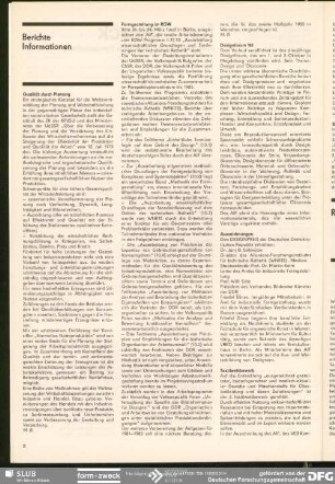 Auszeichnungen : Berichte Informationen