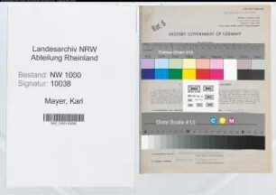 Entnazifizierung Karl Mayer, geb. 14.02.1902 (Regierungsinspektor)