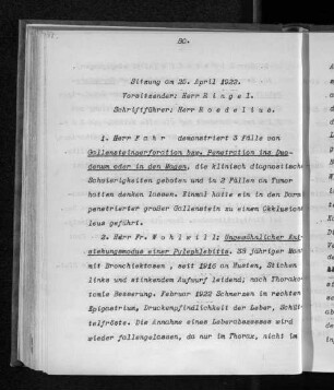 Sitzung am 25. April 1922.