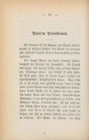 Unter'm Rosenstrauch