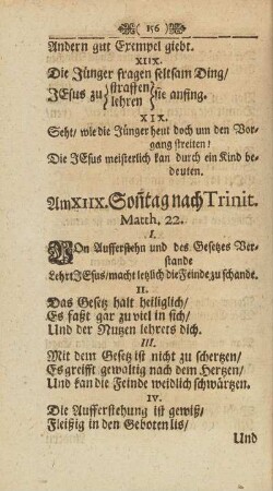 Am XIIX. Son[n]tag nach Trinit. Matth. 22.