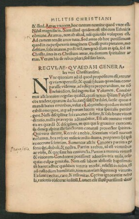 Regulae Quaedam Generales veri Christianismi.