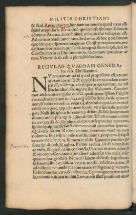 Regulae Quaedam Generales veri Christianismi.