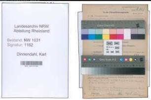 Entnazifizierung Karl Dinnendahl , geb. 09.08.1888 (Gerichtsdirektor)