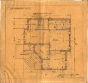 Reiffenstuel, Carl; Wohnhaus - Grundriss EG