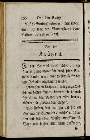 Von den Krätzen.