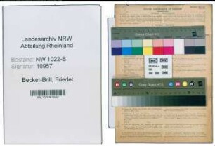 Entnazifizierung Friedel Becker-Brill , geb. 06.08.1913 (Musiklehrerin)