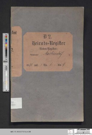 Heiratsregister Markendorf 1908