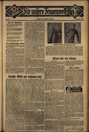 Zweite Ausgabe vom Donnerstag, den 30. Januar 1936.