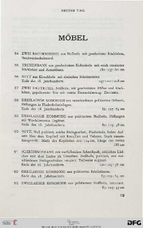 Möbel (Nr. 84-119)
