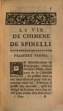 La Vie De Chimene De Spinelli : Histoire Veritable, 1