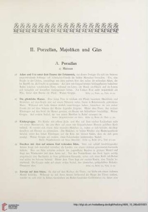 II. Porzellan, Majoliken und Glas (Nr. 26 - 94)