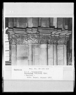 Magdeburg, Dom St. Mauritius und St. Katharina, Innenaufnahme, Chorumgang : Kapitell im Chorumgang