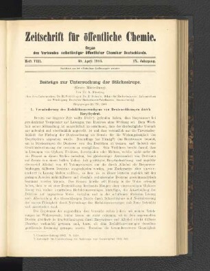Heft VIII. 30. April 1903.