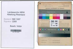 Entnazifizierung Victor Busch , geb. 01.12.1899 (Spinnereiteilhaber)