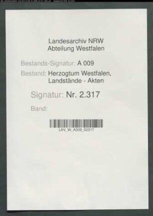 Belege (Nr. 1-234) zu der französischen Kriegskostenrechnung 1803/1804
