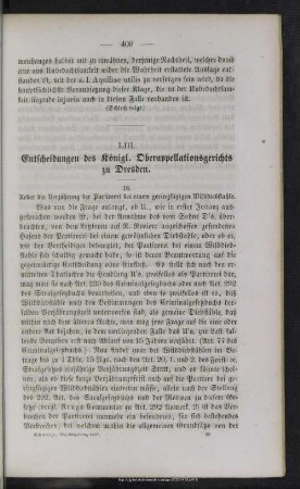 LIII. Entscheidungen des königl. Oberappellationsgerichts zu Dresden