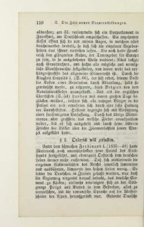 § 2. Oestrreich will zerfallen