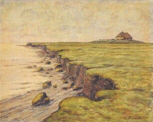 "An der Abbruchkante auf Hallig Habel"