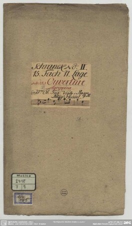 Agrippina. Excerpts - Mus.2410-F-7 : strings, bc, ob (2); HWV 6