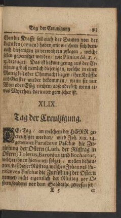XLIX. Tag der Creutzigung