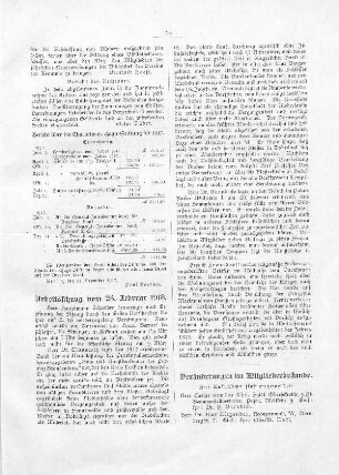 Arbeitssitzung vom 23. Februar 1918
