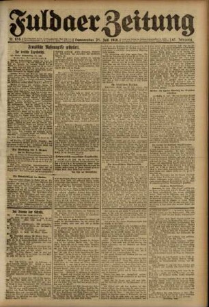 Ausgabe vom Donnerstag, den 25. Juli 1918.
