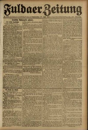 Ausgabe vom Donnerstag, den 25. Juli 1918.