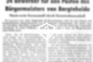24 Bewerber für [Name maskiert] des Bürgermeisters von Bargteheide