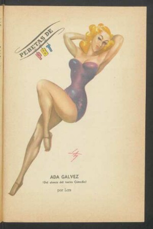Ada Gálvez (del elenco del teatro Comedia) - [Caricatura] : Pebetas de PBT