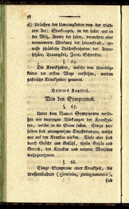 Drittes Kapitel. Von den Symptomen.