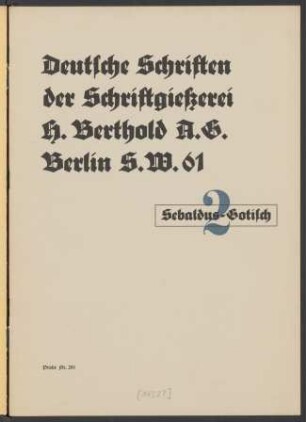 Nr. 281: Sebaldus-Gotisch