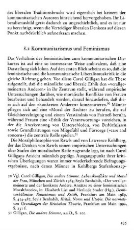 8.2 Kommunitarismus und Feminismus