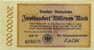 Gutschein - 200 Mill. Mark