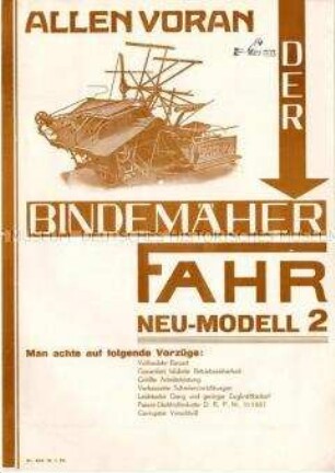 Bindemäher Modell 2