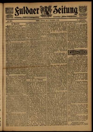 Ausgabe vom Freitag, den 04. Dezember 1903.
