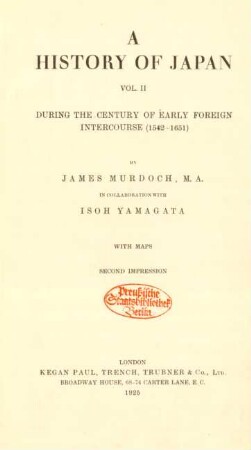 Vol. 2: During the century of early foreign intercourse (1542 - 1651)