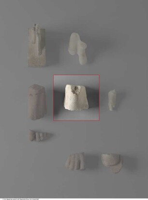 Abguss einer Bildhauerstudie eines linken menschlichen Fußes, fragmentarisch