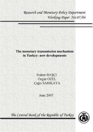 The monetary transmission mechanism in Turkey: new developments
